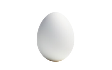 White Egg Isolated on Transparent Background