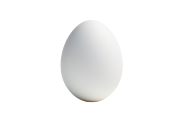 White Egg Isolated on Transparent Background