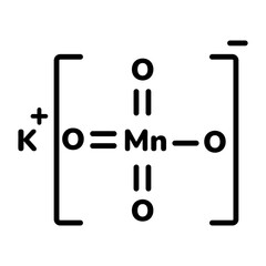 Trendy linear icon of potassium permanganate