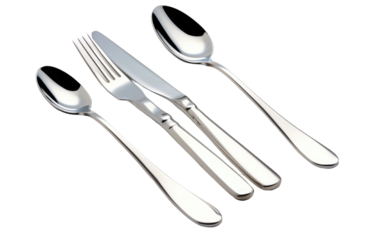 Rustic Copper Flatware Isolated on Transparent Background