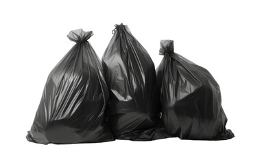 Large Trash Bags Isolated on Transparent Background