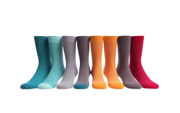 Wool Socks Isolated on Transparent Background
