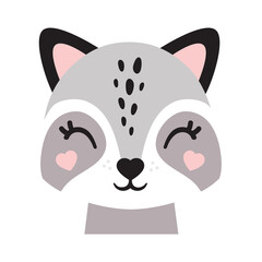 Cartoon cute baby animals for baby cards, baby shower invitation,print,poster. Vector illustration.Deer,cat, bunny,koala,llama,alpaca, raccoon,fox,unicorn, wolf,bear,lion,panda,tiger,dog,rabbit,hare