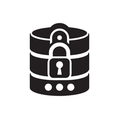 Database storage lock icon 
