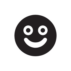 Happy face emoji icon 