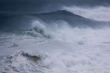jet ski in the sea with big waves