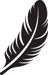 Feather Vector Graphic Emblem of Minimalist Excellence Clean Feather Symbol Iconic Vector Logo Elegance