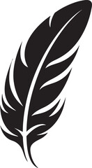 Elegant Feather Icon Vector Logo Design Brilliance Minimalist Feather Symbol Symbolizing Vector Logo Mastery