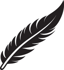 Feather Silhouette Vector Vector Logo Minimalism Defined Sleek Feather Logo Iconic Minimalist Logo Mastery