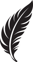 Obraz premium Feather Vector Graphic Elegant Logo Design Clean Feather Symbol Minimalist Logo Inspiration