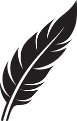 Obraz premium Minimalist Feather Graphic Vector Logo Mastery Demonstrated Feather Silhouette Vector Symbolizing Minimalist Logo Excellence