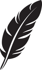 Feather Silhouette Vector Symbolizing Minimalist Logo Excellence Sleek Feather Symbol Iconic Vector Logo Simplification