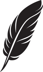 Obraz premium Vector Feather Logo Graphic Design Finesse in Minimalism Minimalist Feather Icon Crafted Vector Logo Elegance