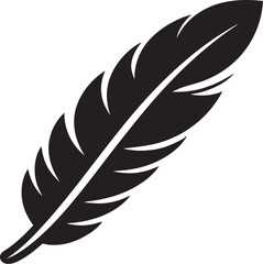Feather Vector Graphic Minimalist Logo Design Proficiency Clean Feather Symbol Vector Logo Precision Illustrated