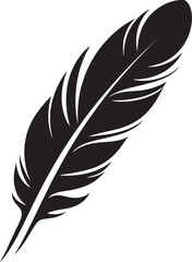Vector Feather Design Minimalist Logo Creation Brilliance Simplistic Feather Icon Symbolic Vector Logo Artistry