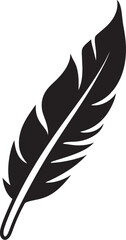 Minimalist Feather Design Clean Logo Graphics Simplistic Feather Symbol Sleek Logo Concept
