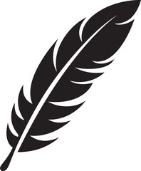 Feather Silhouette Vector Sleek Logo Design Clean Feather Symbol Minimalistic Logo Inspiration