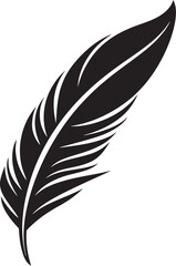 Minimalist Feather Icon Elegant Logo Concept Feather Vector Emblem Streamlined Logo Graphics