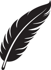 Feather Vector Emblem Streamlined Logo Graphics Simplistic Feather Graphic Clean Logo Design
