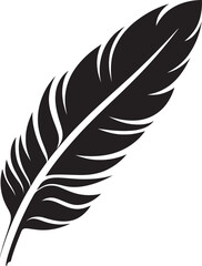 Fototapeta premium Vector Feather Symbol Simplistic Logo Concept Feather Silhouette Vector Stylish Logo Design