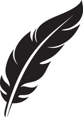 Fototapeta premium Minimalist Feather Design Streamlined Logo Concept Feather Essence Vector Minimalist Logo Design