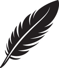 Feather Silhouette Symbol Minimalist Logo Graphics Minimalist Feather Design Streamlined Logo Concept
