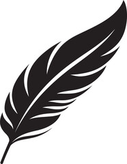 Obraz premium Whispering Wings Feather Minimalist Icon Logo Graceful Aviary Minimalist Vector Feather Design