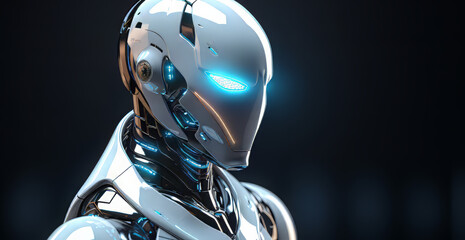 AI robot future technologies digital humanoid or android 