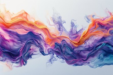 Abstract background acrylic color paint in fluid motion.