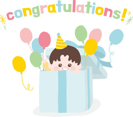 congratulations! 축하 서프라이즈 상자