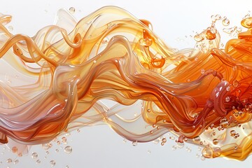 Fototapeta premium Abstract background acrylic color paint in fluid motion.