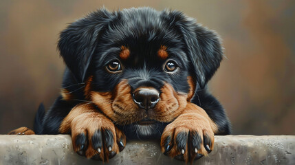 the irresistible charm of a Rottweiler puppy
