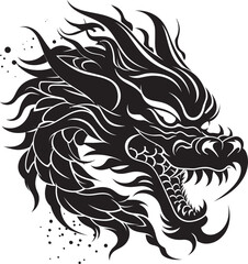 Imperial Prosperity Vector Icon for Chinese New Year Dragon Lunar Guardian Chinese New Year Vector Graphics