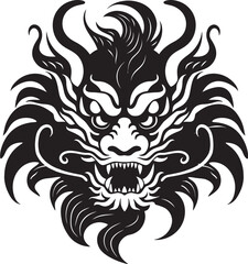 Serpentine Elegance Vector Graphics for Chinese New Year Dragon Mystical Creature Dragon Design for Lunar New Year Logo