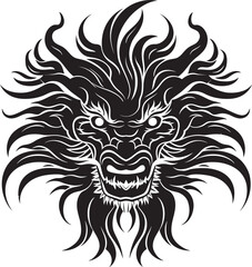 Regal Lunar Elegance Vector Icon for Dragon Lunar New Year Golden Dragon Prosperity Chinese New Year Vector Graphics