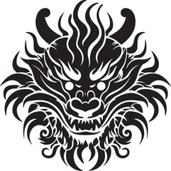 Lunar Serpent Prosperity Chinese New Year Vector Graphics Celestial Dragon Legacy Vector Emblem for Chinese New Year Celebration