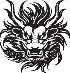 Regal Splendor Dragon Graphics for Lunar New Year Dragon Dance Delight Chinese New Year Vector Logo