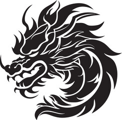 Majestic Tradition Vector Icon for Chinese New Year Dragon Prosperous Guardian Chinese New Year Vector Graphics