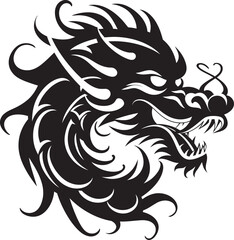 Prosperous Dragon Vector Icon Design for Chinese New Year Majestic Guardian Chinese New Year Dragon Vector Graphics