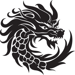 Prosperous Guardian Vector Icon Design for Chinese New Year Celestial Majesty Chinese New Year Dragon Vector Graphics