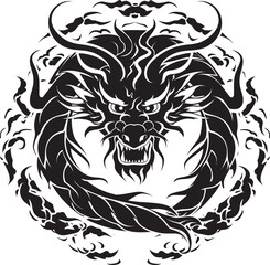 Majestic Dragon Dance Vector Design for Lunar New Year Imperial Dragon Majesty Chinese New Year Vector Graphics