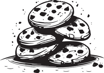 Flavor Fiesta Cookie Vector Icon Set for Gourmet Treats Sweet Sensations Vector Graphics of Tempting Cookies