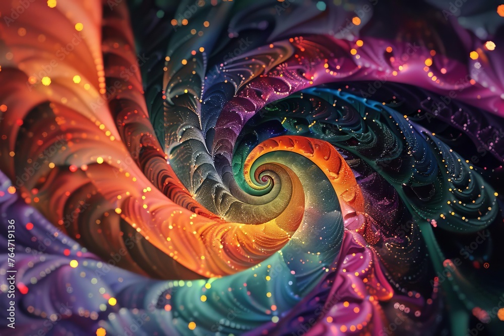 Wall mural imaginative fractal patterns, surreal abstract background