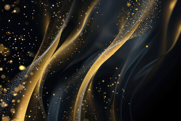 Background texture background is gold with black. AI generated
