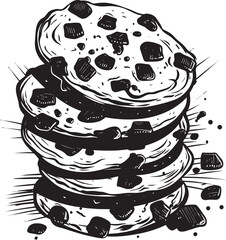 Cookie Wonderland Vector Logo Featuring Whimsical Treats Heavenly Morsels Vector Icon Set of Heavenly Cookies