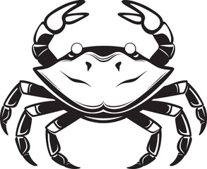 Coastal Crest Crab Thick Outline Logo Design Majestic Marine Thick Outline Crab Vector Icon