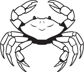 Majestic Marine Thick Outline Crab Vector Icon Oceanic Overlord Bold Crab Vector Graphics