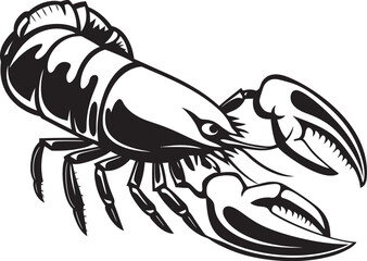 Coastal Crown Vector Crab Graphics with Thick Lines Dayak Heritage Vector Logo with Traditional Pattern Design