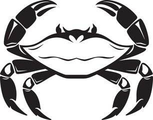 Oceanic Overlord Thick Outline Crab Icon Coastal Crest Bold Line Crab Graphics