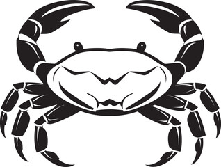 Maritime Majesty Thick Line Crab Icon Clawed Conquest Crab Vector Design with Thick Outline